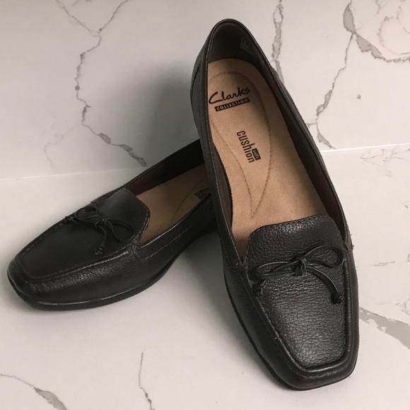 Clarks Soft Cushion Loafers Dark Brown US 6.5 - Picture 1 of 9